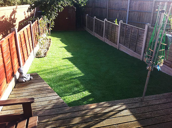 New turf laid in Southend on Sea